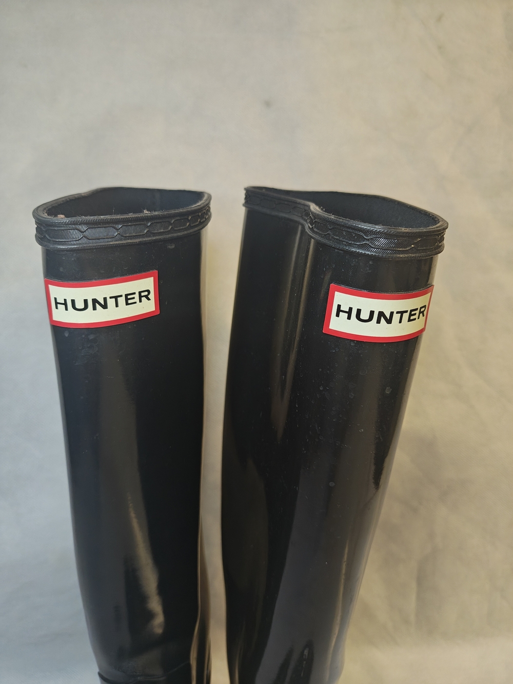 Hunter Glossy Tall Rain Boots - Black - Picture 6 of 16